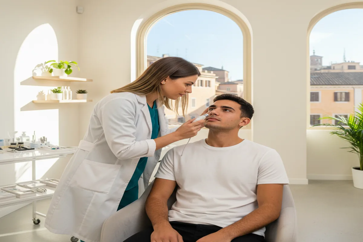 La visita dermatologica per l’acne a Roma
