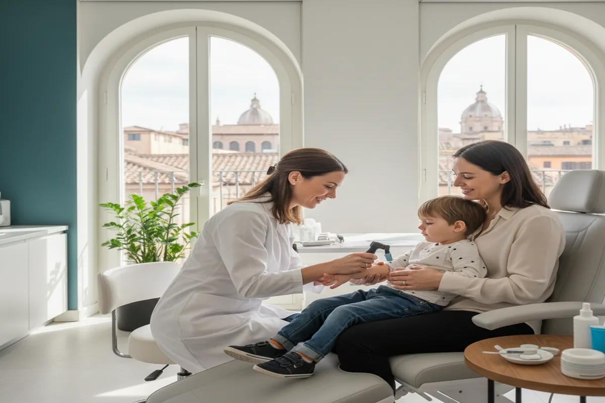 La visita dermatologica per bambini a Roma